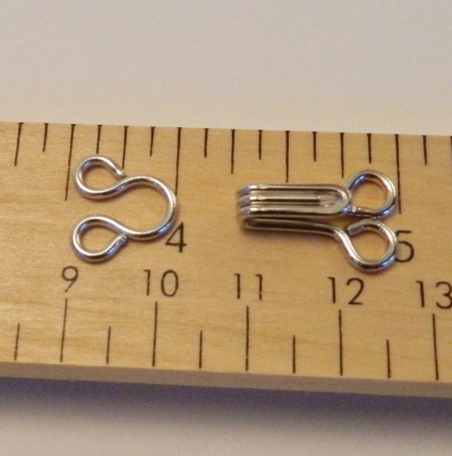 6 Hooks and EyesSilver Hooks and Eyes, Black Eyes Valorose Tutus and Textiles