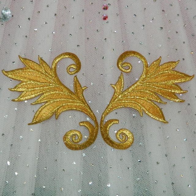 Silver and Gold Applique 147 Pair