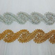 Daisy and Leaf Metallic Trim KA1219 A