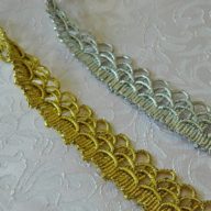 Scalloped Gold and Silver Economy Metallic Braid -BUK1520
