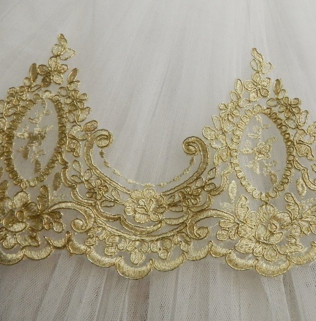 Corded in Gold Embroidery Trim WideCAJ11 Valorose Tutus and Textiles