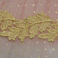 An Embroidered Leaf Metallic Trim KA1511