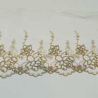 Embroidered Mesh Open Rose Trim CAFT22